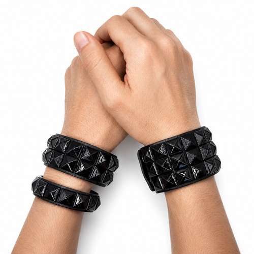 Punk gothic black stud - black,