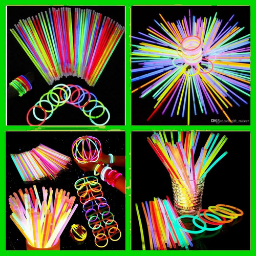 100 glow sticks bracelets - 8",